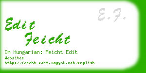 edit feicht business card